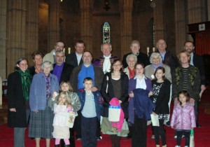 The group with Bishop Kieran at the Rite of Election