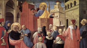 St Peter preaching in the presence of St Mark