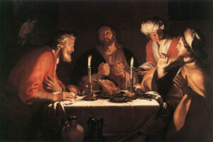 Les Disciples d'Emmaus, Abraham Bloemaert (1566–1651), 1622; Royal Museums of Fine Arts of Belgium, Brussels