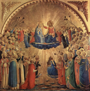 Coronation of the Virgin, Fra Angelico [Guido di Pietro] (c1395–1455), c.1432; Uffizi Gallery, Florence