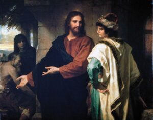 Christ and the Rich Young Ruler, Heinrich Hoffman (1824–1911), 1889; Rockefeller Collection; Riverside Church, New York