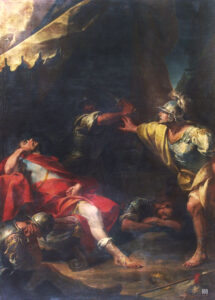 David spares Saul's life, Pietro Antonio Magatti (1691–1767); owner unknown; image via hadrian6.tumblr.com
