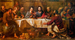 The Last Supper (detail), Willem Jacob Herreyns (1743–1827), c. 1795; Church of Saint Clement, Watermael-Boitsfort, Belgium