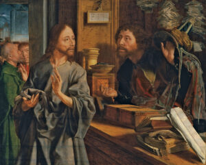 The Call of St Matthew: Marinus van Reymerswaele (1490–1546), 1530; Museo Nacional Thyssen-Bornemisza, Madrid