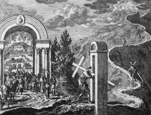 Strait is the Gate, Jan Luyken (1649–1712), date unknown; published in the Bowyer Bible 1791–5