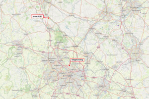 Location of Aston Hall. OpenStreetMap CC BY-SA 2.0